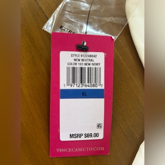 NWT Vince Camuto Cream Sleeveless Tank Top - Picture 9 of 10